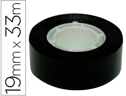 Cinta adhesiva apli negra 19mmx33mt