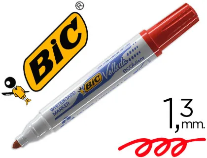 Rotulador Bic Velleda Rojo 1.3mm