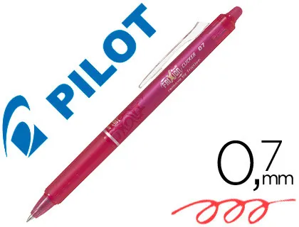 Pilot frixion clicker borrable 0,7MM rosa