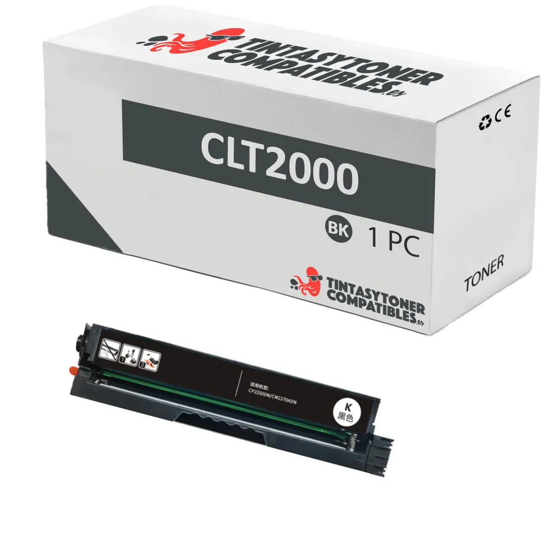 Tóner compatible Pantum CTL2000K Negro · 1.500 páginas