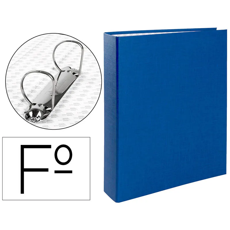 Carpeta de 2 Anillas 40mm de Plástico Azul