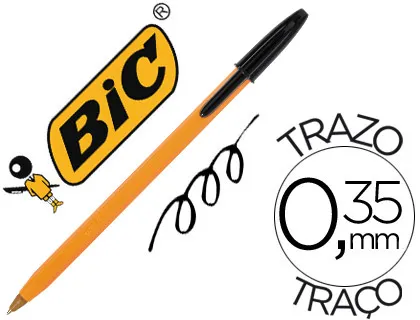 Boligrafo Bic naranja negro