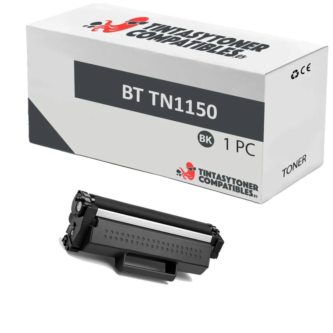 Tóner compatible Brother BT-TN-1150 Negro · 1.000 páginas