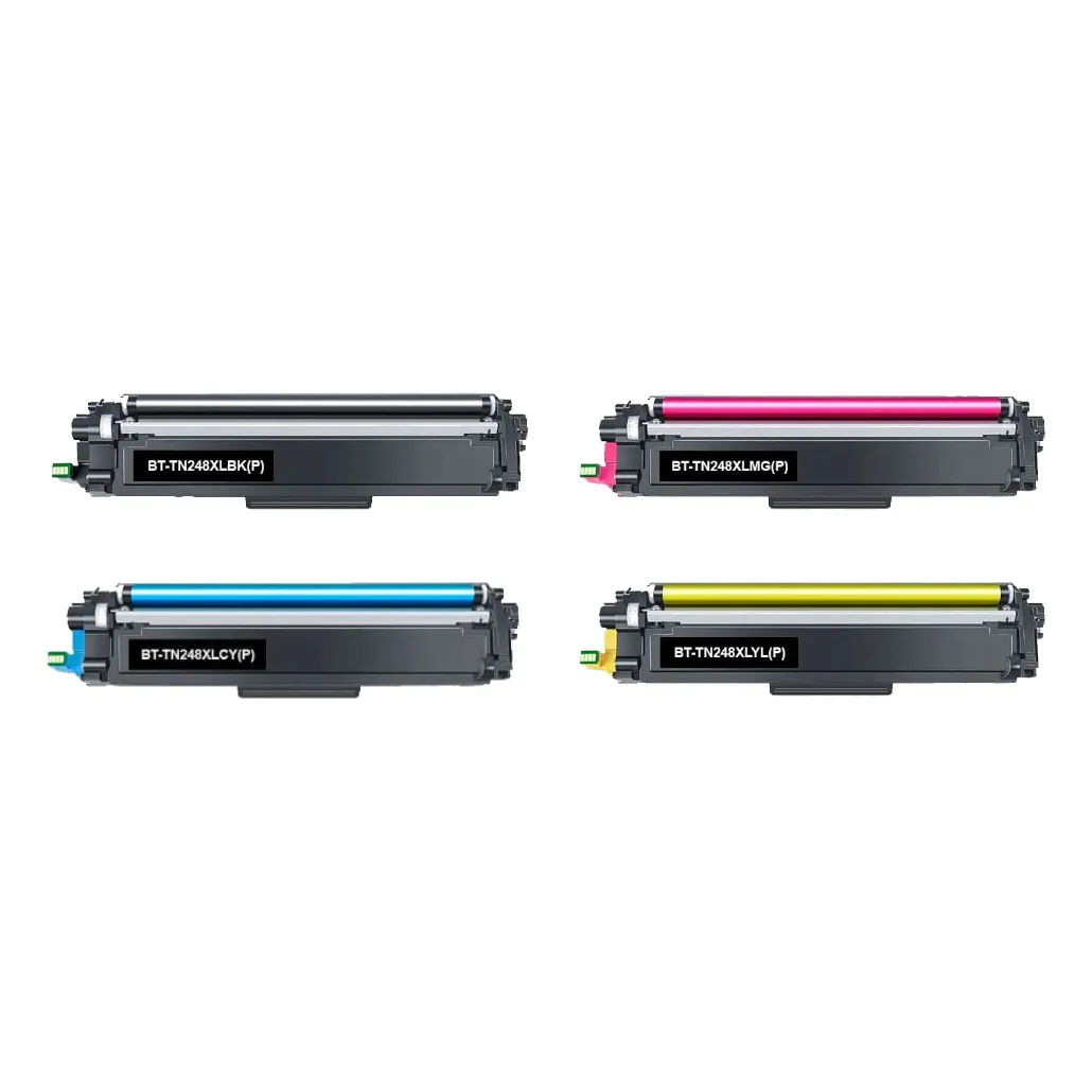 Pack 4 tóner compatibles Brother TN248XL amarillo, magenta, negro y cian
