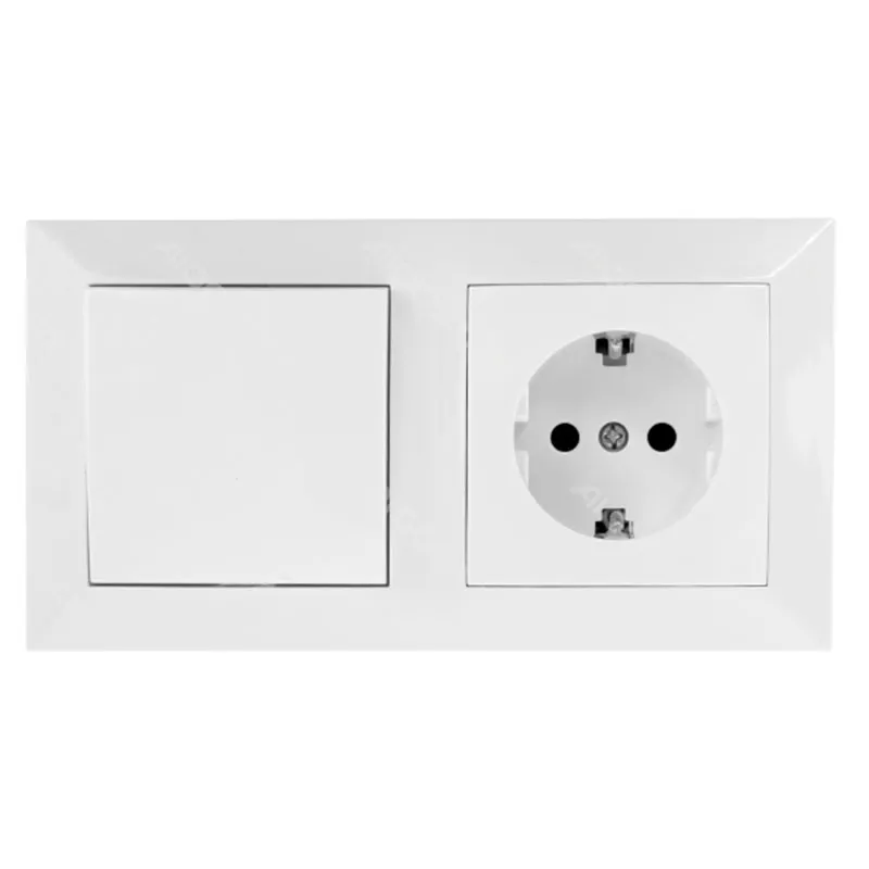 Toma de Corriente Schuko + Interruptor de 2 Vías