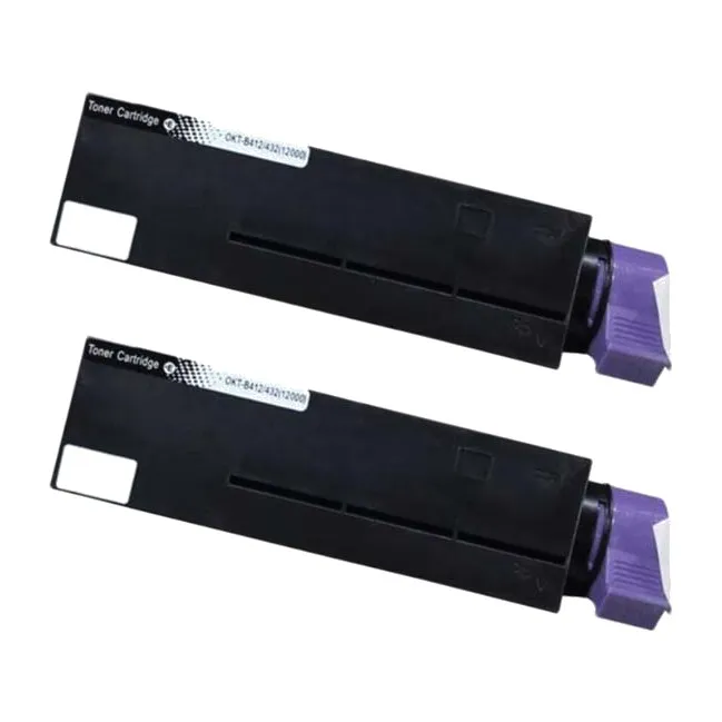 Pack 2 tóner compatibles OKI B432 / B512 / MB492 / MB562 (12k) negro