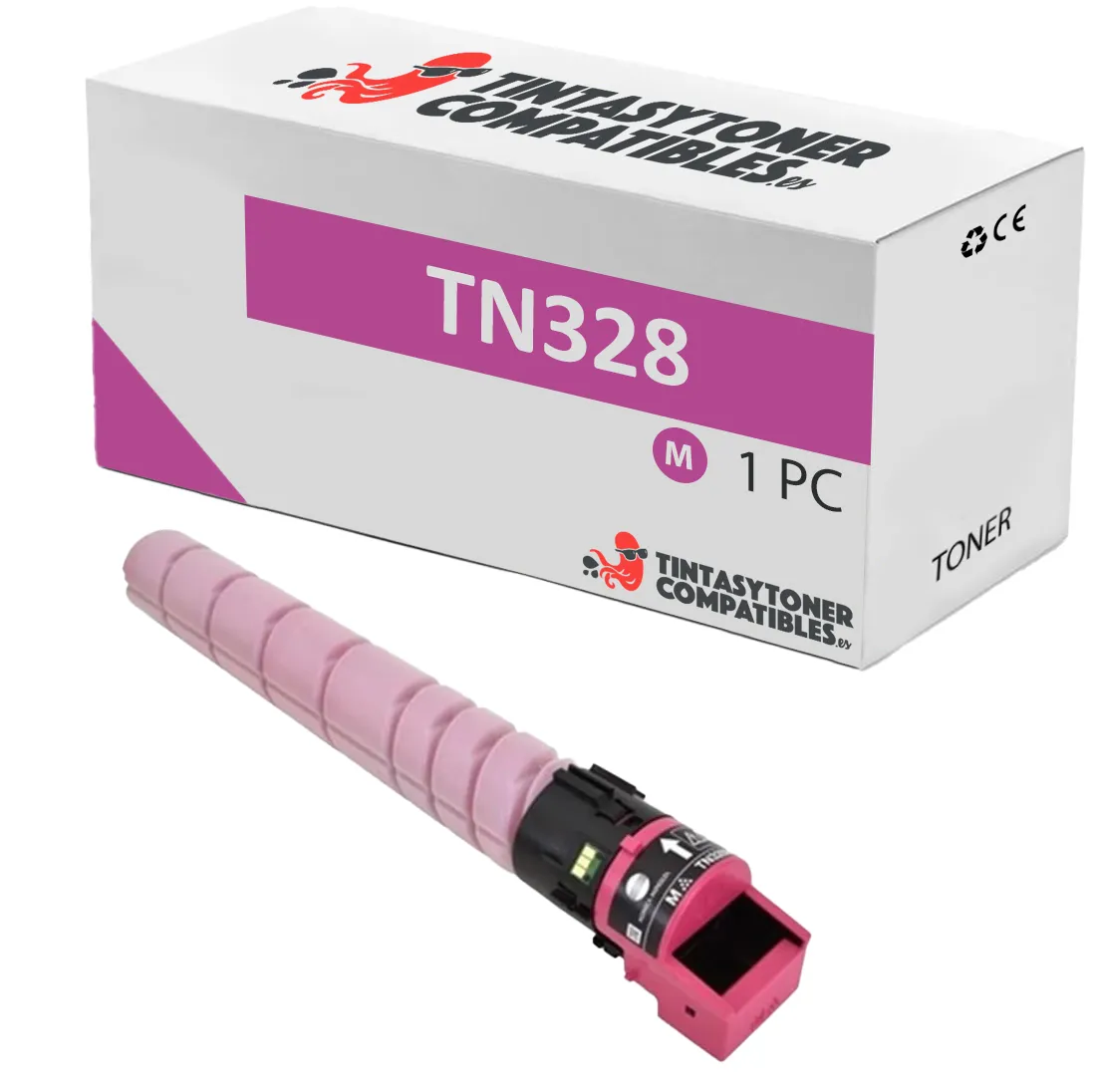 Tóner compatible Konica Minolta AAV8350 Magenta · 28.000 páginas