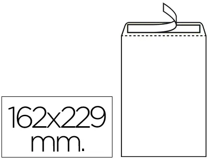 Liderpapel sobres caja 250 ud 162X229 blanco 90 GR nº 16