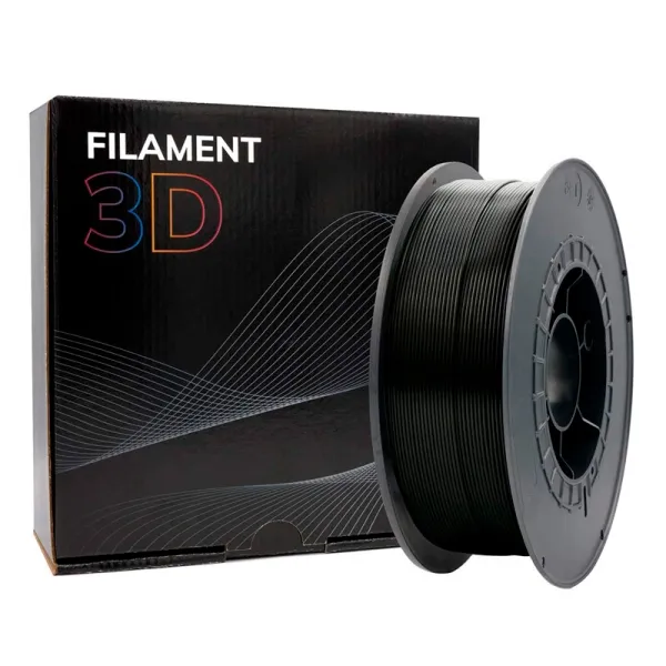Filamento 3D - PLA - Color: Negro - 2.85 mm / 1 kg