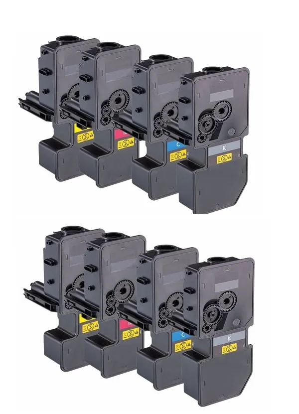 Pack 8 tóner compatibles Kyocera TK-5240 amarillo, magenta, negro y cian