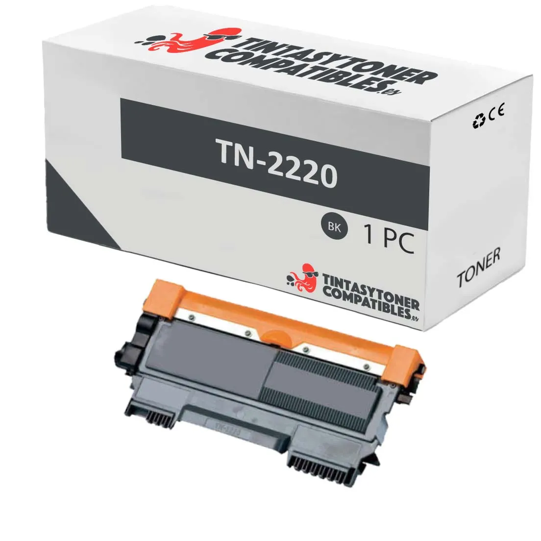 Tóner compatible Brother TN2220 Negro · 2.600 páginas