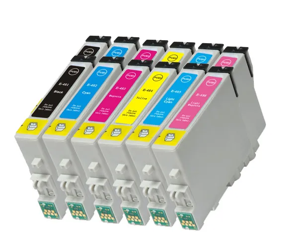 Pack 12 cartuchos de tinta compatibles Epson T048