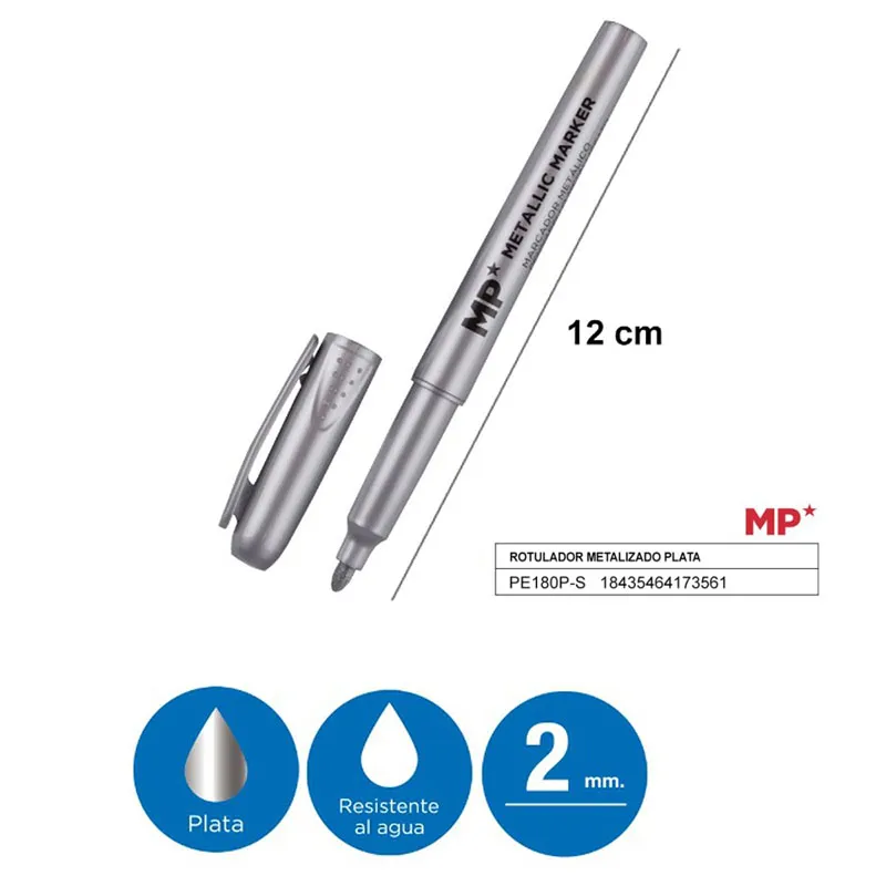 Rotulador Metalizado Plata