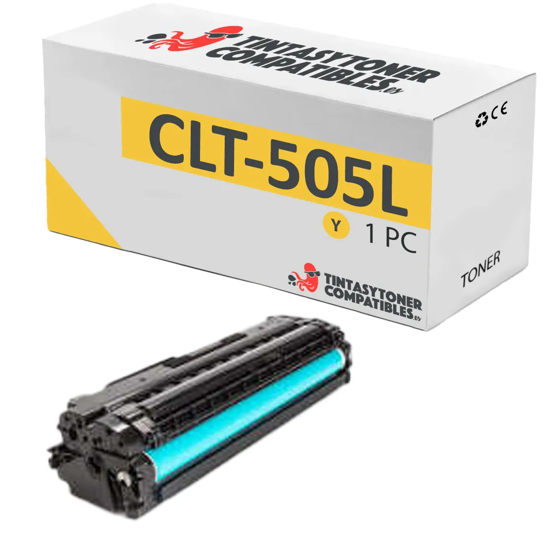 Tóner compatible Samsung CLT-Y505L Amarillo · 3.000 páginas