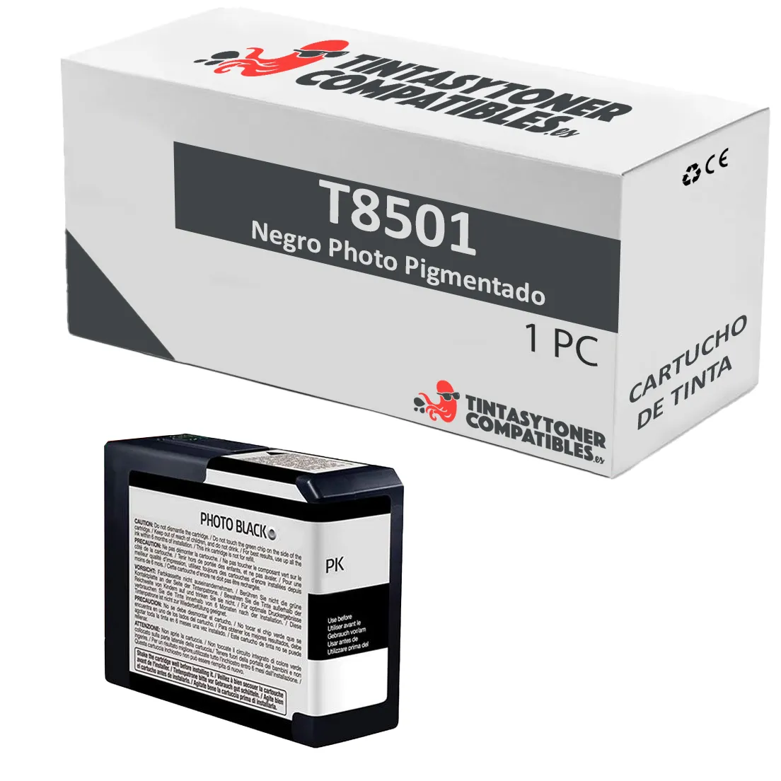 Cartucho de tinta compatible Epson C13T850100 · 80 ml