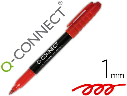 Rotulador Q-Connect fibra permanente 1,0mm rojo