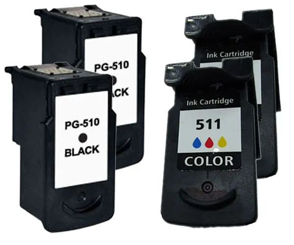Pack 4 cartuchos de tinta compatibles Canon CL-513/PG-512 negro