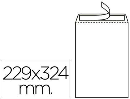 Liderpapel caja de 250 sobres blanco 90GR 229X324 MM Nº8