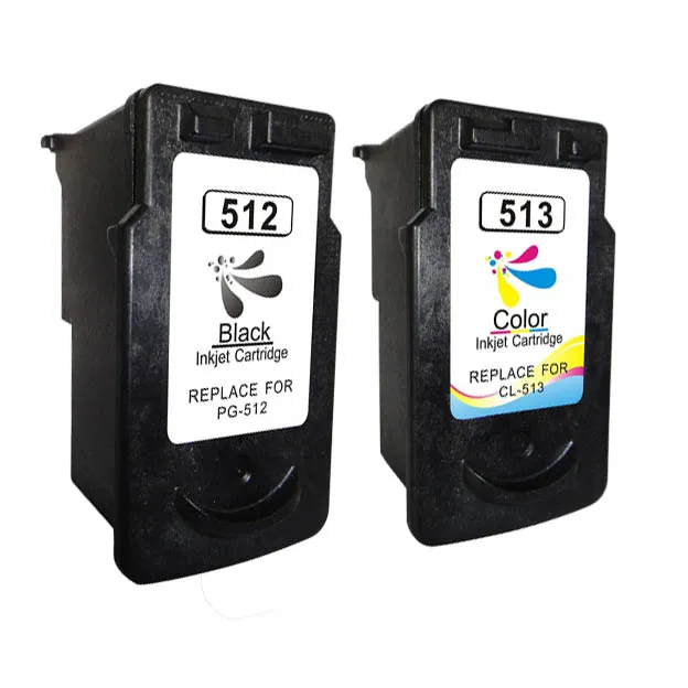 Pack 2 cartuchos de tinta compatibles Canon CL-513/PG-512 negro