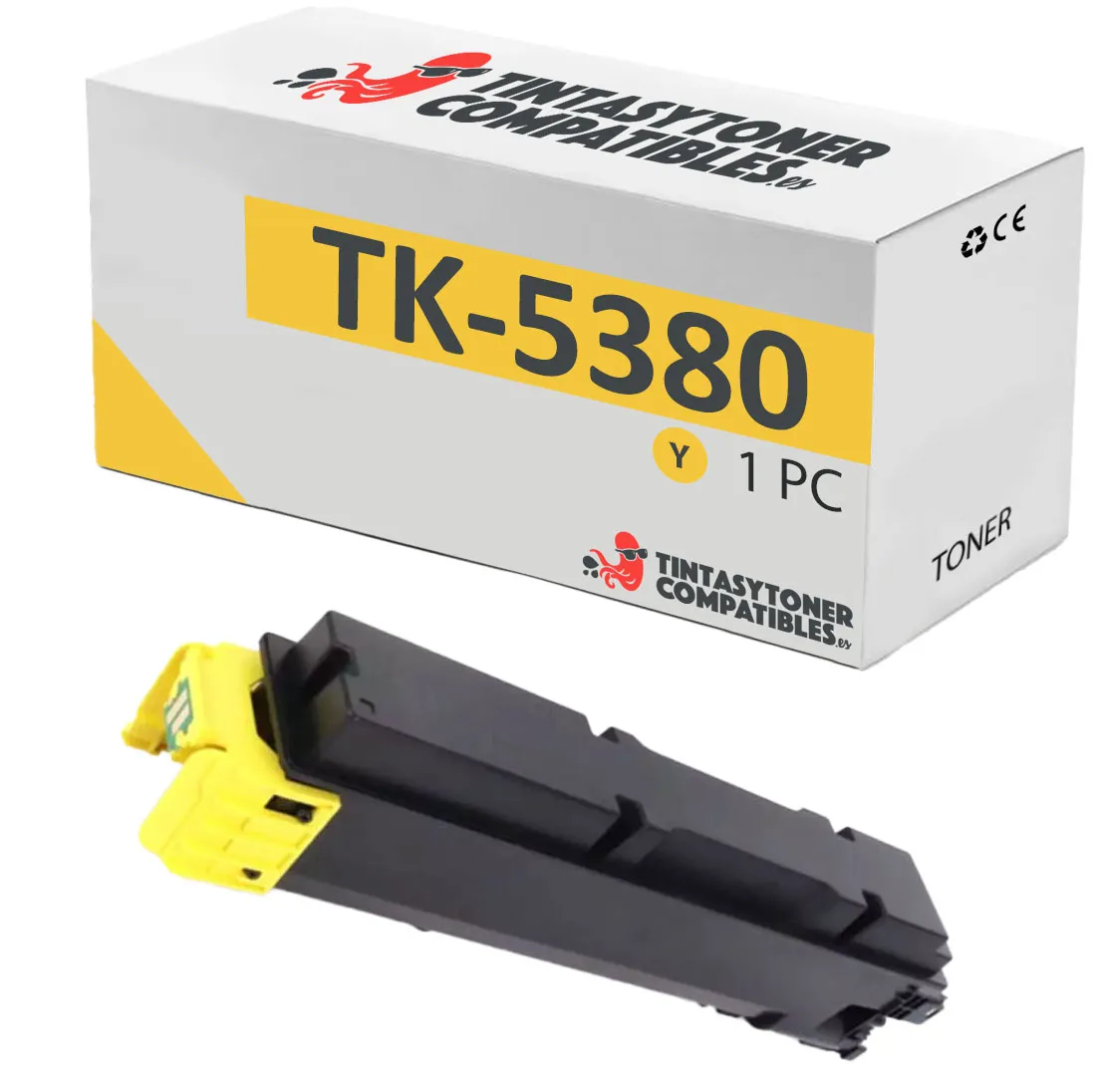 Tóner compatible Kyocera 1T02Z0ANL0 Amarillo · 10.000 páginas