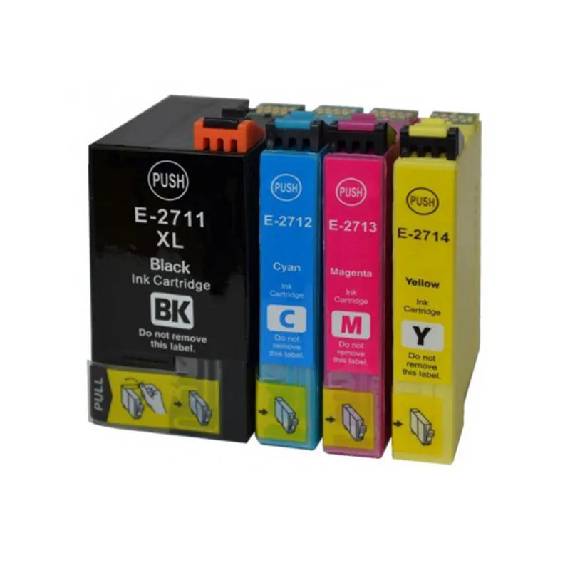 Pack 4 cartuchos de tinta compatibles Epson T2711 27XL/T2712 27XL/T2713 27XL/T2714 27XL negro, cian, magenta