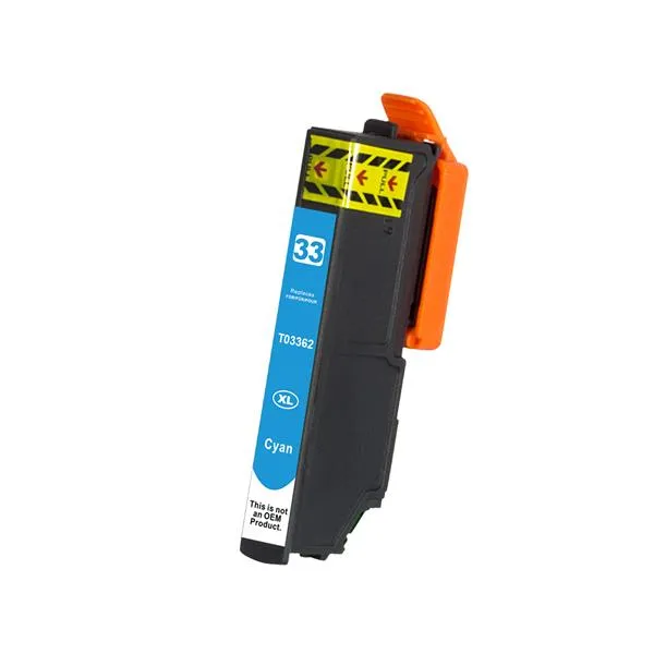 Cartucho de tinta compatible Epson C13T33624010 Cian · 14 ml