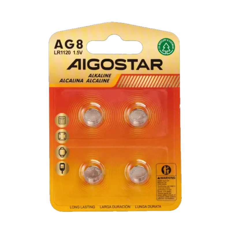 Pila de Botón AG8 LR55 / LR1120 de 1,5 V 4 Uds.