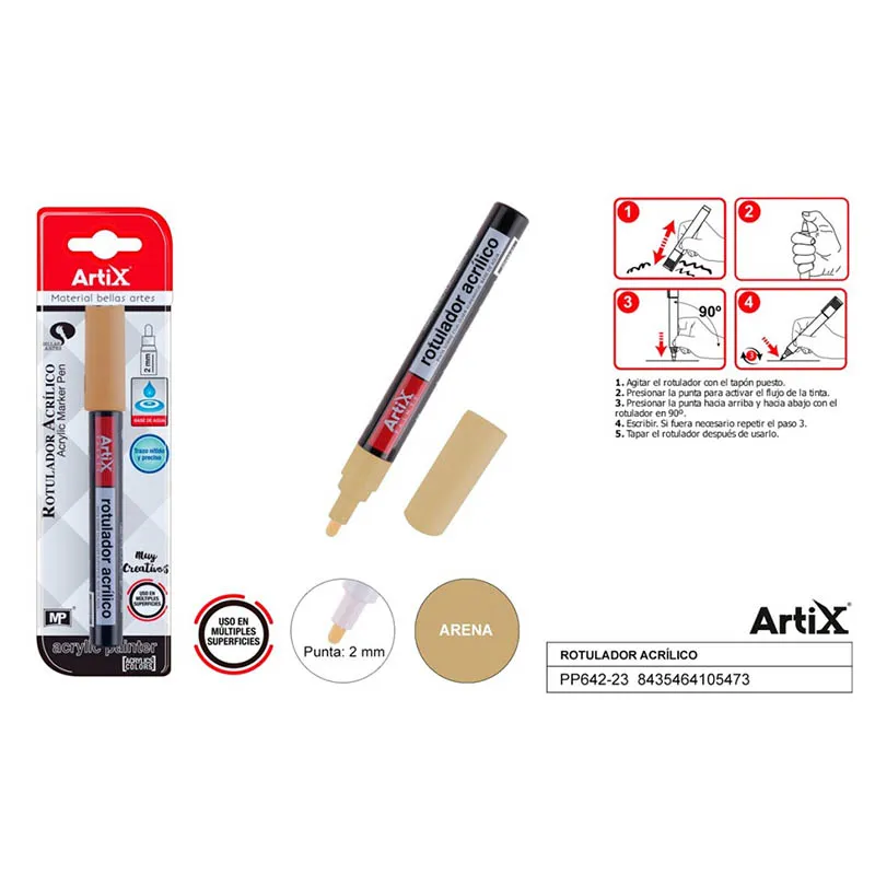 Rotulador pintura acrilica arena Artix