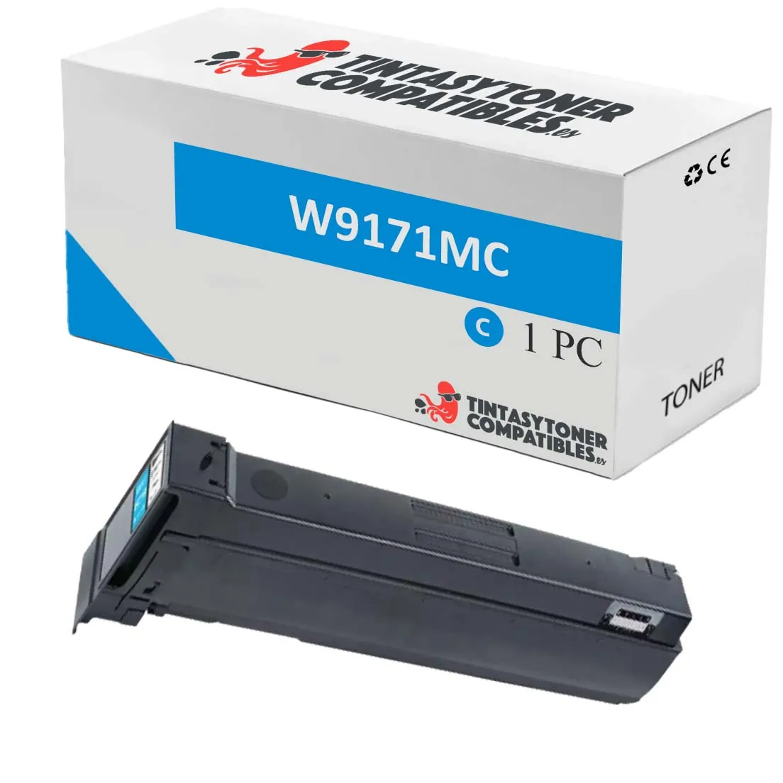 Tóner compatible HP HPW9171C Cian · 45.000 páginas