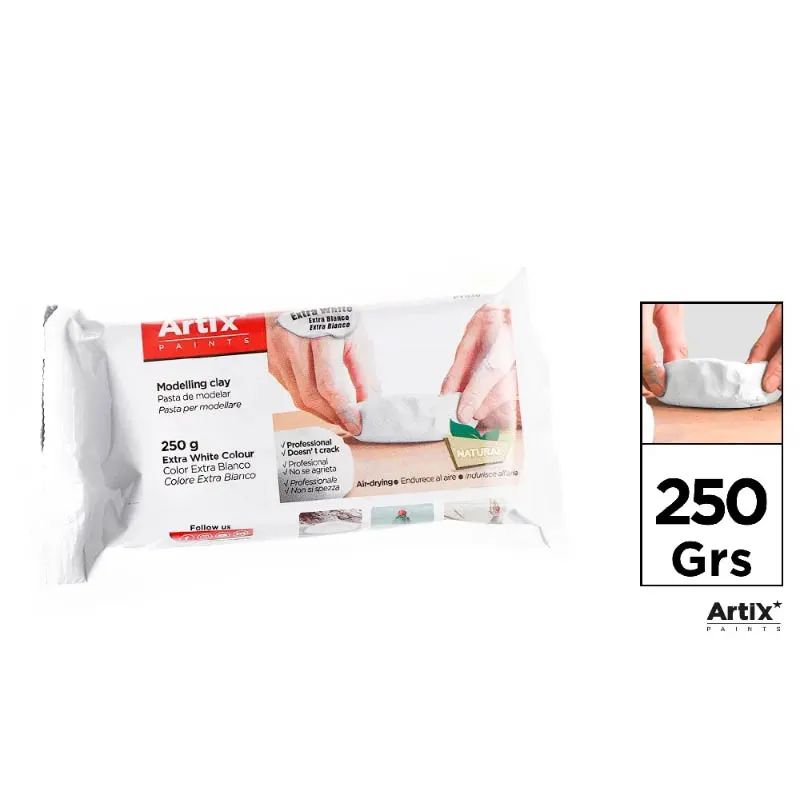 Arcilla Natural Endurecible 250 g Extra Blanco