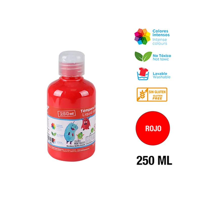 Tempera 250ML rojo MP