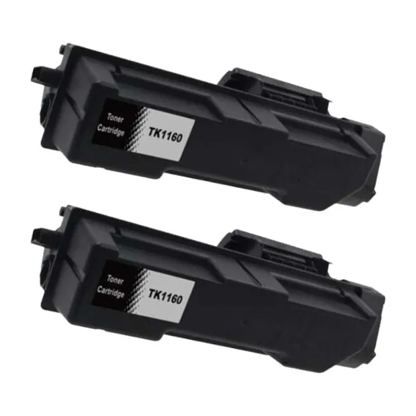 Pack 2 tóner compatibles Kyocera TK-1160 negro