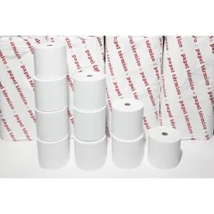 10 rollos papel termico 50 x 55 MM