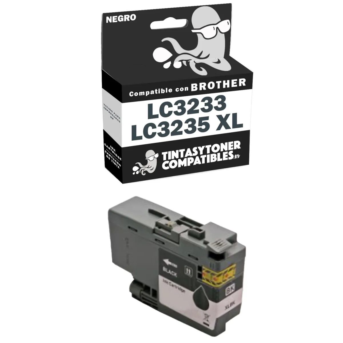 Cartucho de tinta compatible Brother LC3235XLBK Negro · 6.000 páginas