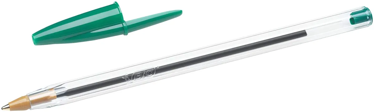Bic cristal bolígrafo de tinta verde