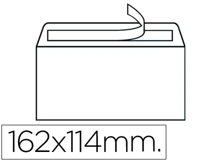 Liderpapel caja de 500 sobres autodex offset blanco 70GR. 114X162 MM n. 19
