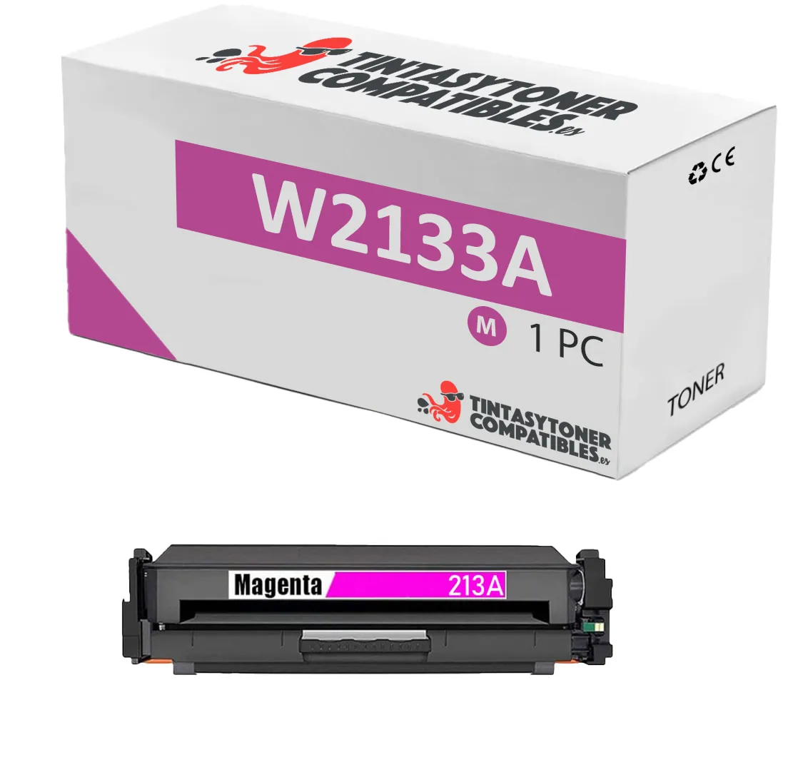 Tóner compatible HP HPW2133A Magenta · 12.000 páginas