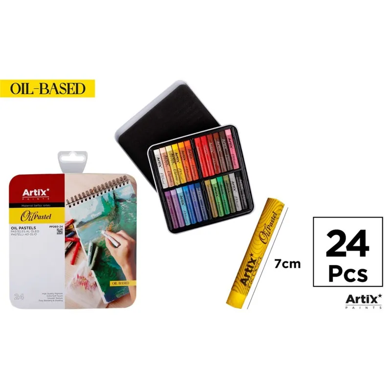 Set de Pinturas Pastel al Óleo 24 Colores
