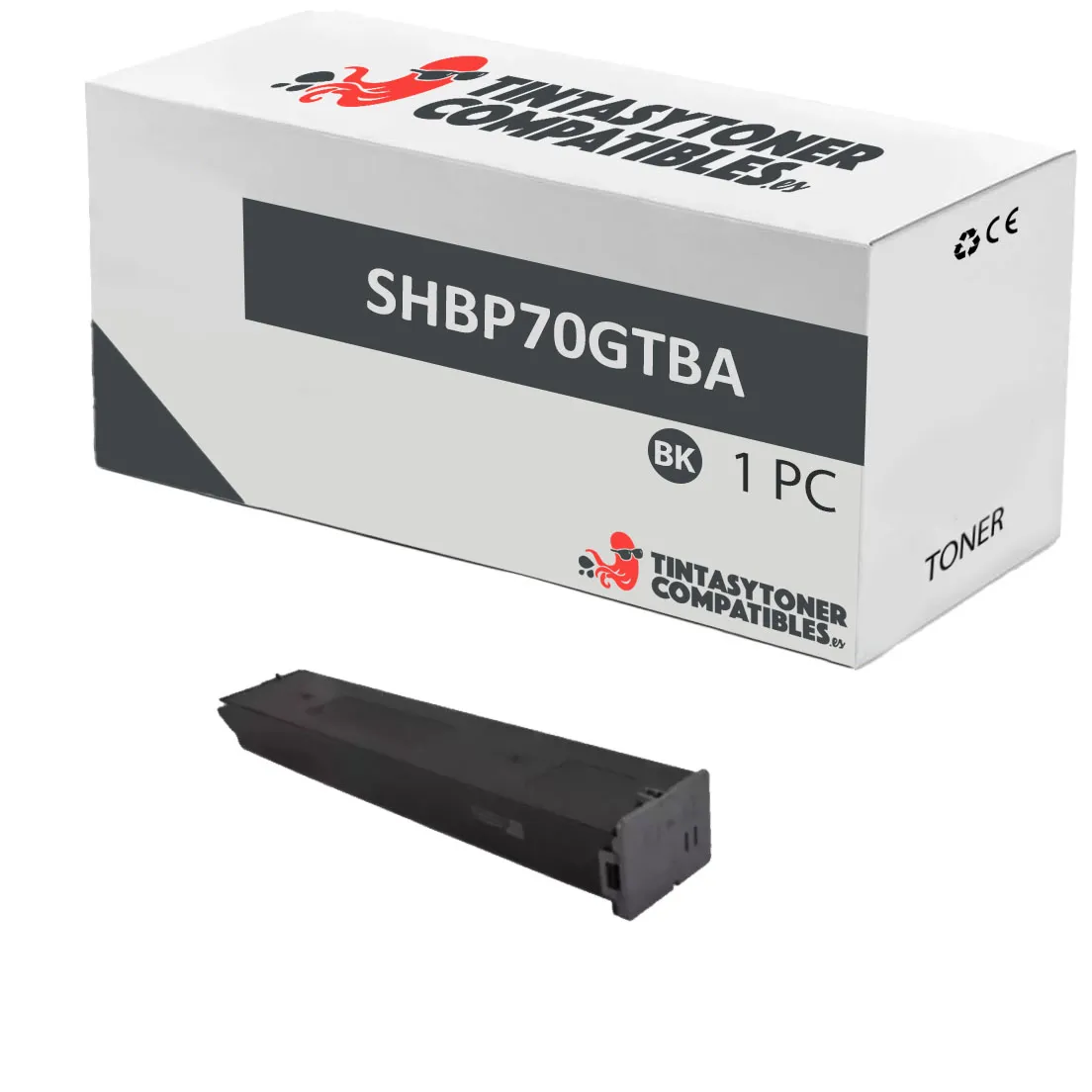 Tóner compatible Sharp SHBP70GTBA Negro · 40.000 páginas