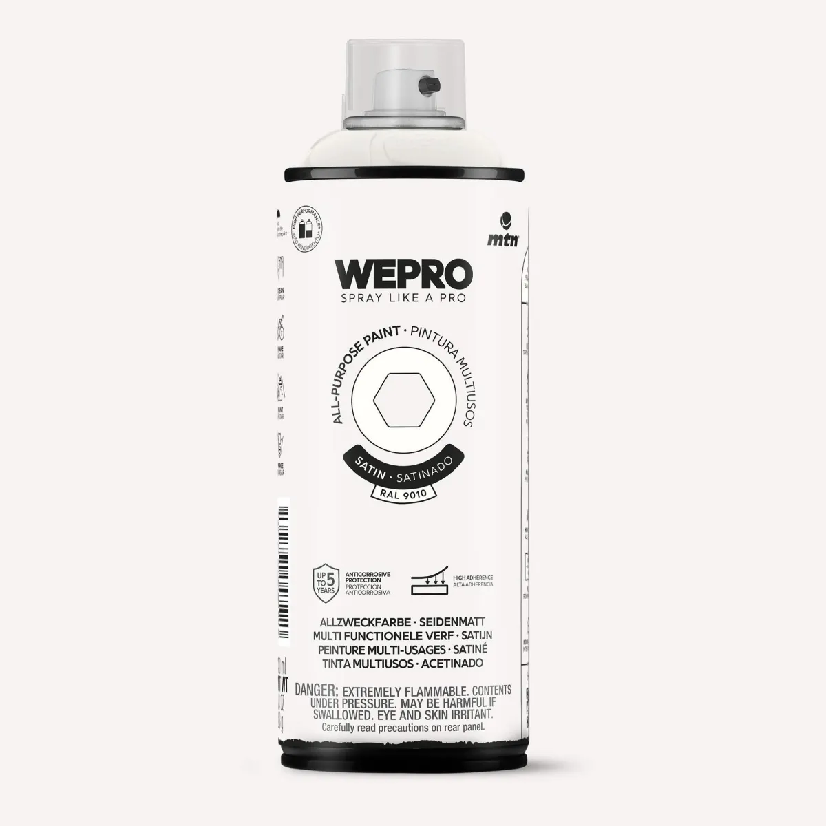 Spray MTN WEPRO Solvent Satinado BLANCO ESTELAR - RAL 9010