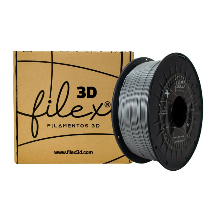 Filamento Filex3d PLA +PREMIUM 1KG 1,75 Plata