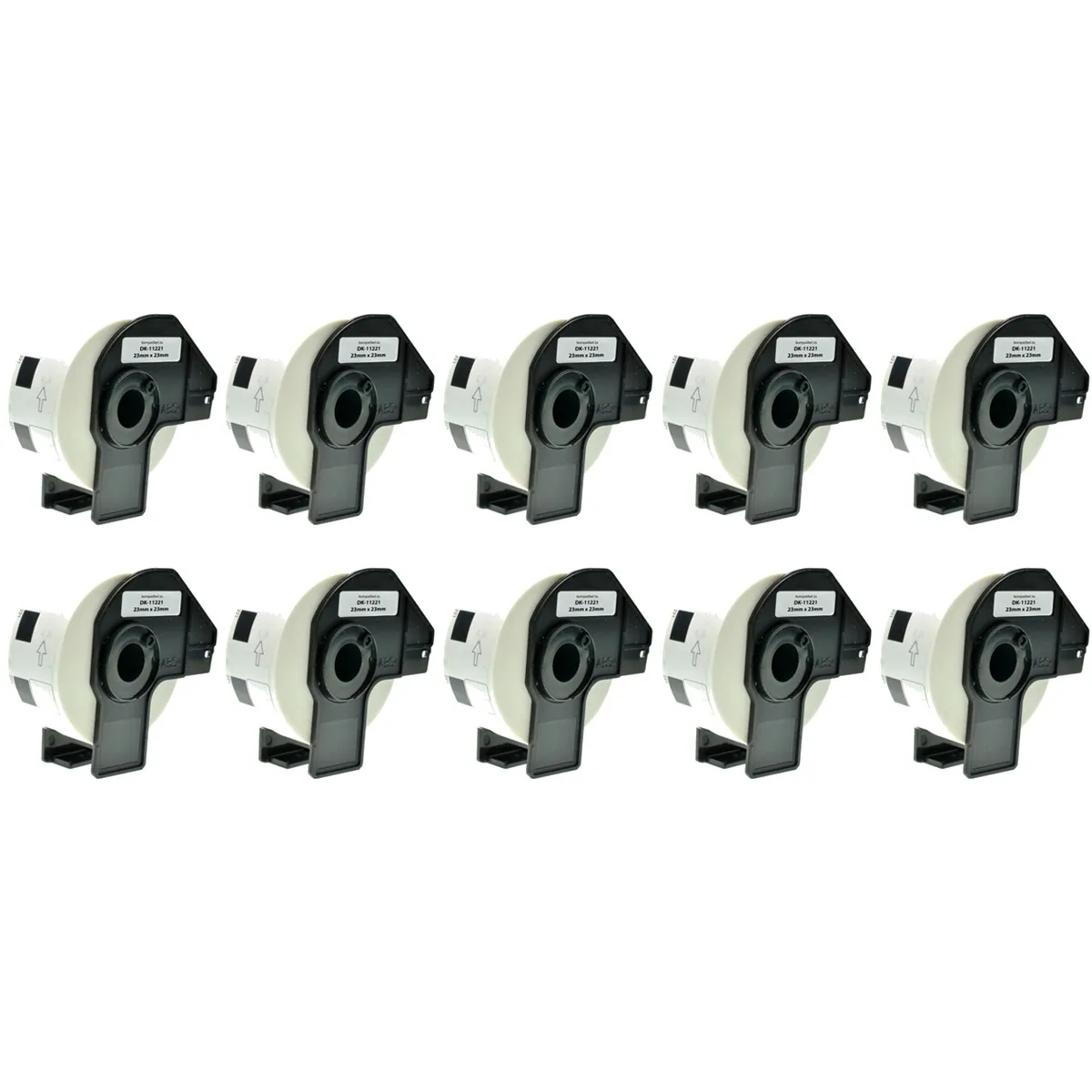 Pack 10 packs de etiquetas compatibles Brother DK-11221 Etiquetas Precortadas blanco