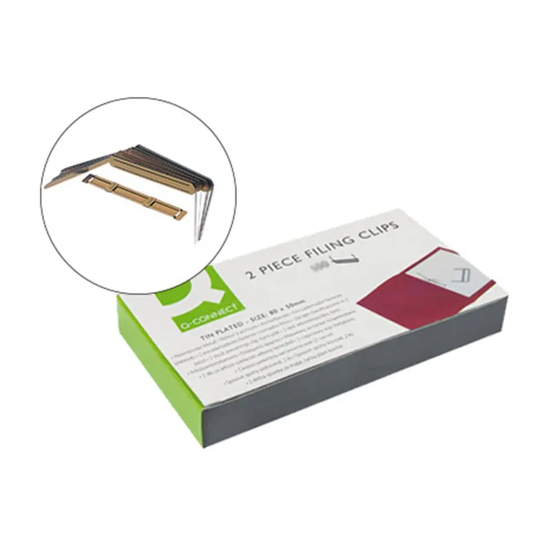 Fastener Q-Connect metálico dorado caja de 100