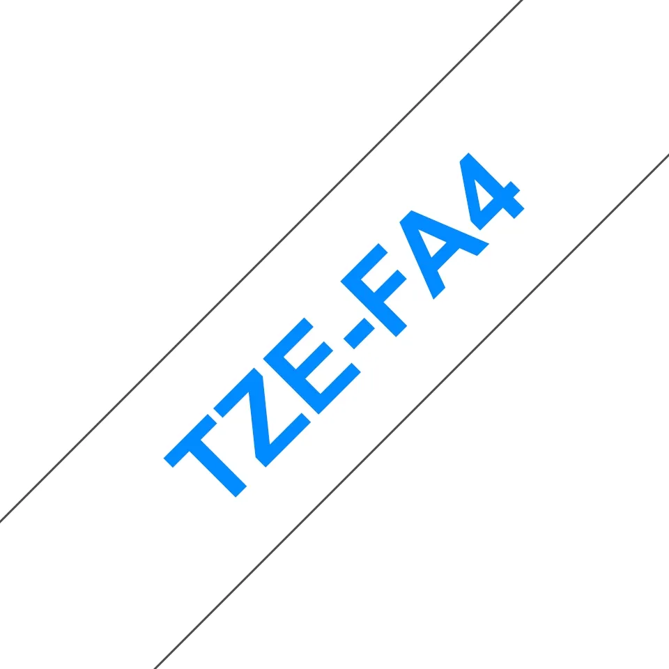 Cinta compatible Brother TZE FA4 Azul / Blanco azul / blanco
