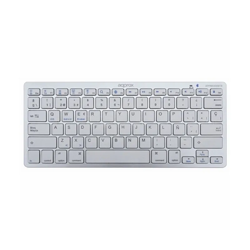 Teclado Bluetooth 3.0 Compacto con 14 Teclas Multimedia Approx