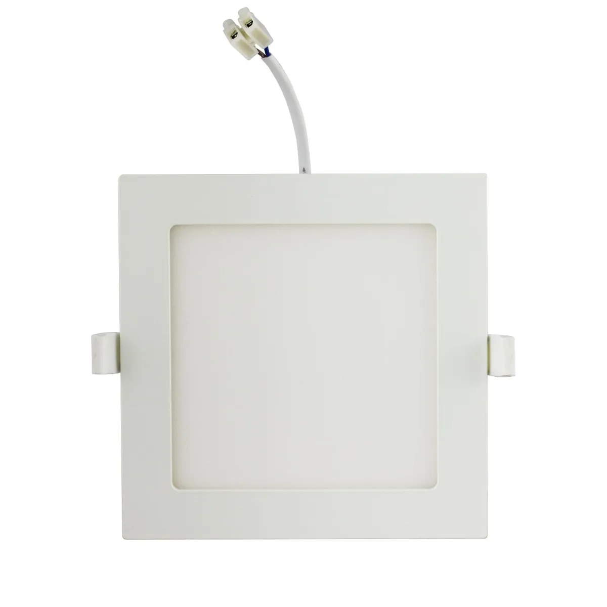 Down light LED E6 slim / 18W luz natural 4000K (200-210mm) marco cuadrado blanco