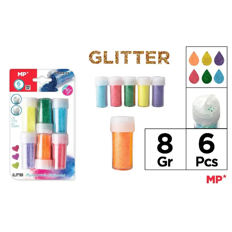 Set de Purpurina con 6 Colores Neón PM253-03