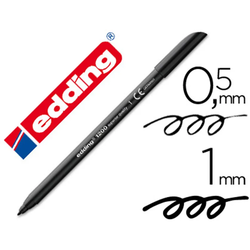 Rotulador Edding 1200 negro