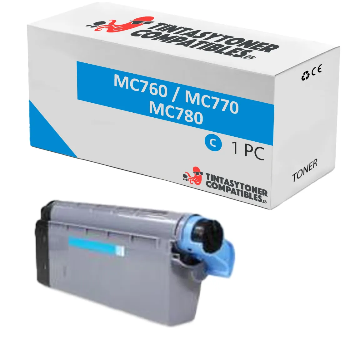 Tóner compatible OKI 45396303 Cian · 6.000 páginas