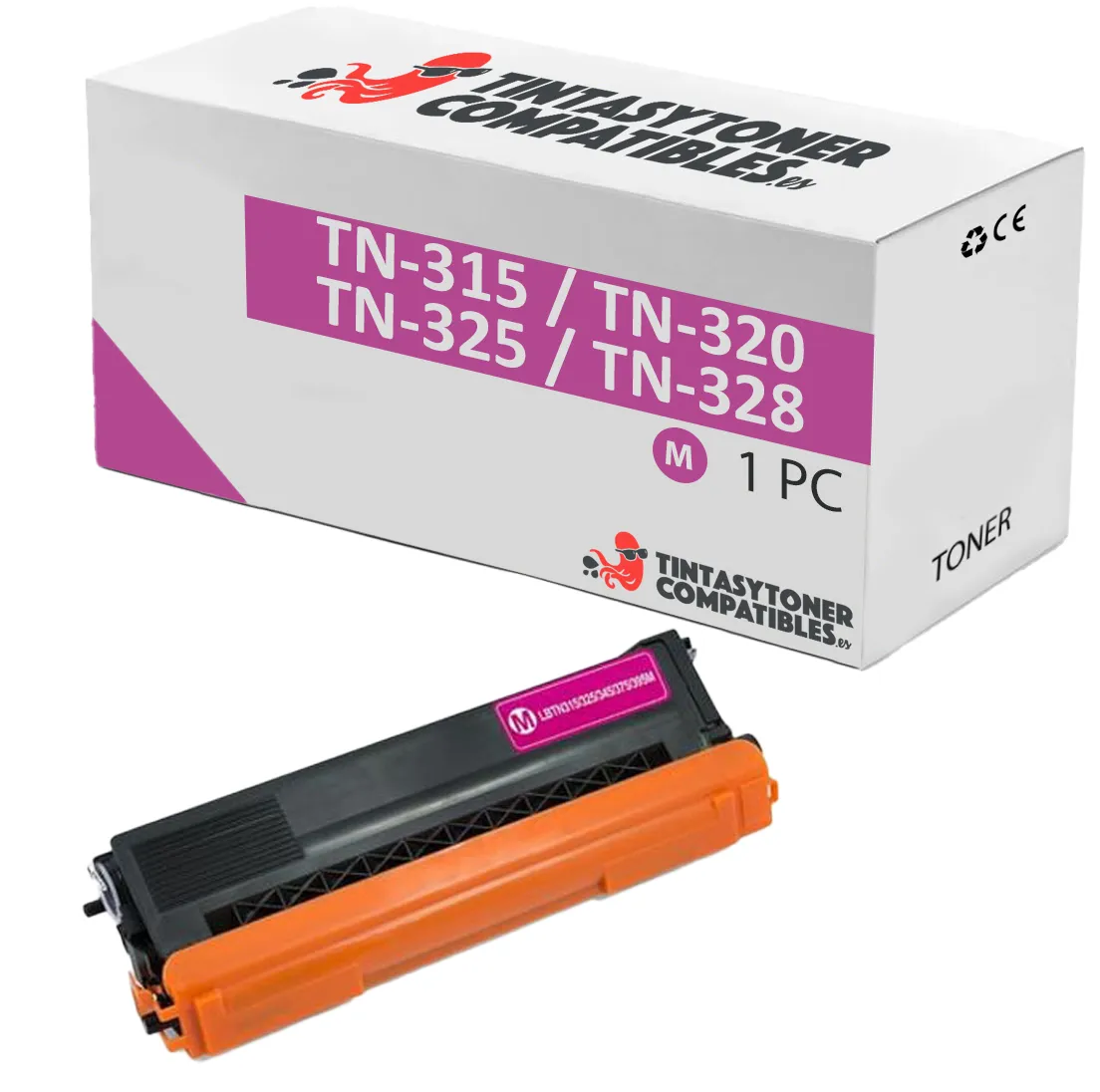 Tóner compatible Brother TN325M Magenta · 3.500 páginas